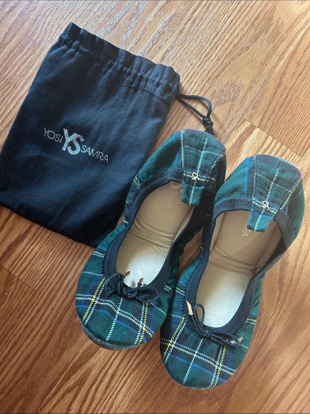 Yosi Samra Plaid Foldable Flats Women's size 8